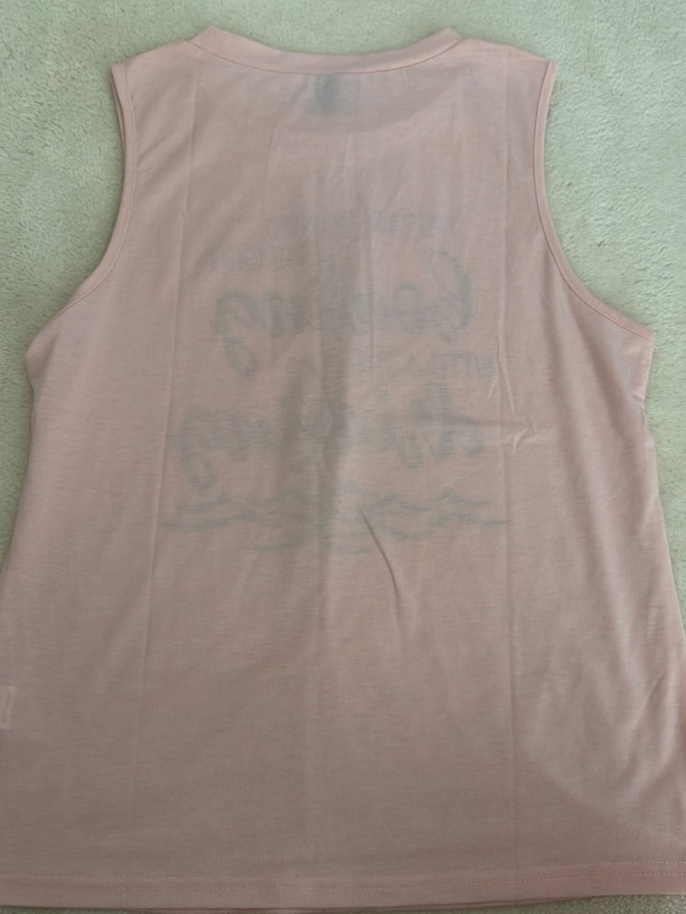 Sleeveless Graphic Tank Top - Light Pink - Boating With A Side Of Drinking - Picture 4 of 4